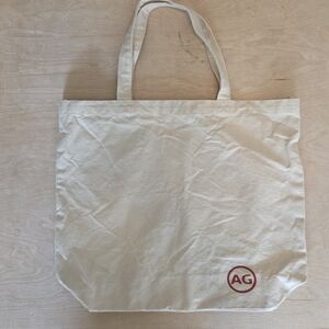 AG Adriano Goldschmeid Tote Bag Off White Canvas‎ Logo Travel Gym Bag Shopping